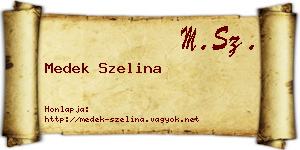 Medek Szelina névjegykártya